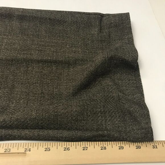 J. Jill Pant Womens 10 Brown Herringbone Tweed Look Mid Rise Flare Leg Pockets - Picture 10 of 11